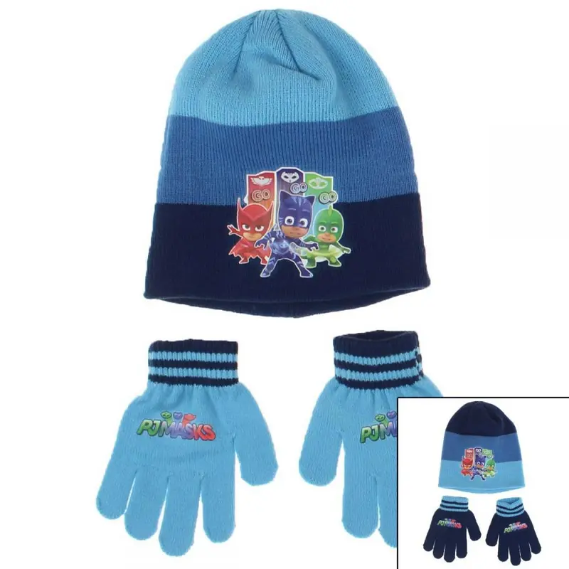 Pj Masks Hue og vanter i strik