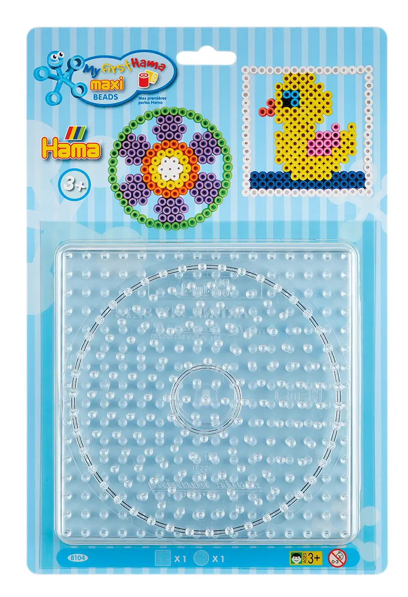 Plader til maxi perler, rund og firkantet