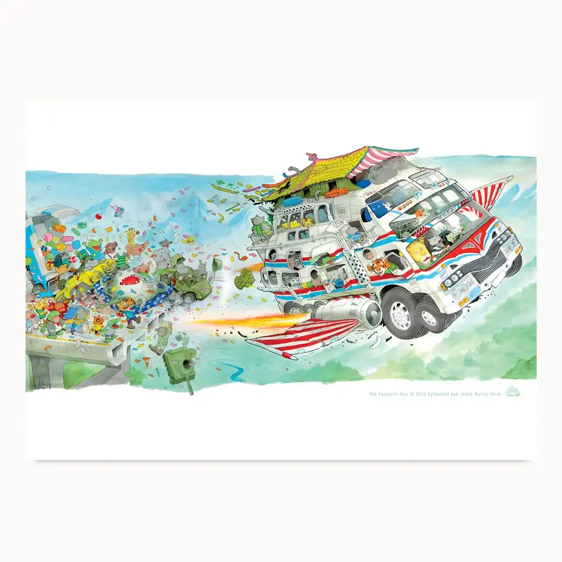 Plakat, Flyvebus af Jakob Martin Strid