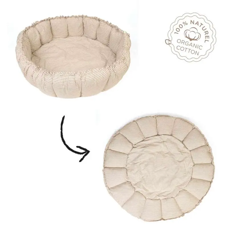 Play & Go Bloom - Babynest/Legetæppe - Stripes Blue