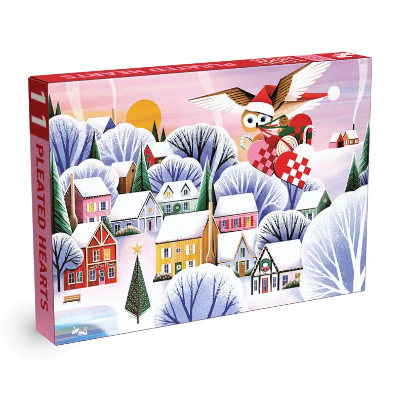 Pleated Hearts 1000 brikker julepuslespil fra Penny Puzzle