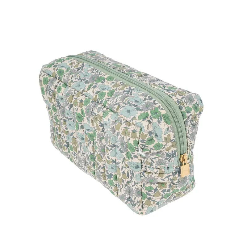 POUCH SQUARE / LIBERTY POPPY AND DAISY TEAL