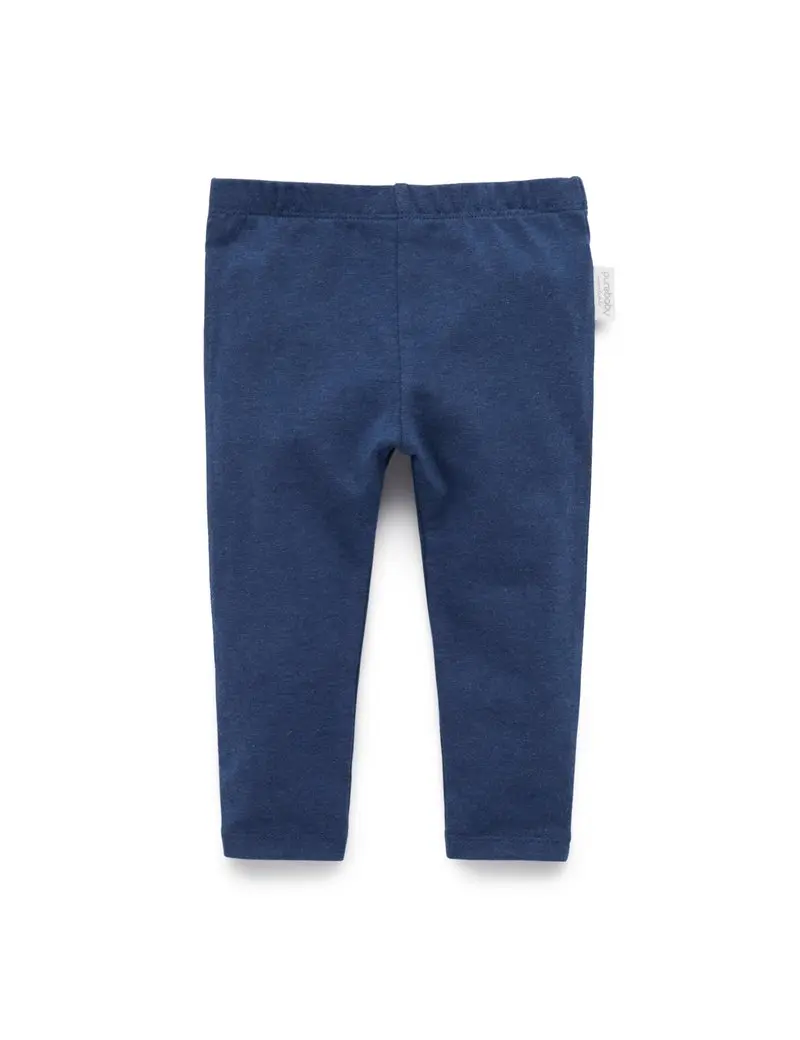 Purebaby Basic Legging - Navy Melange