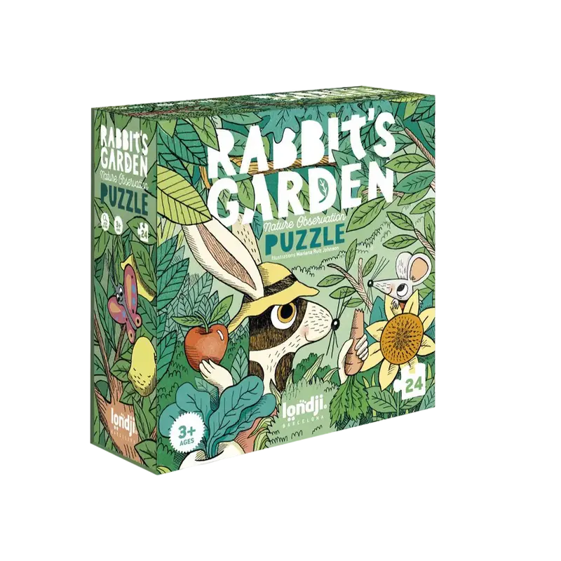 Puslespil, 24 brikker, Rabbit's garden