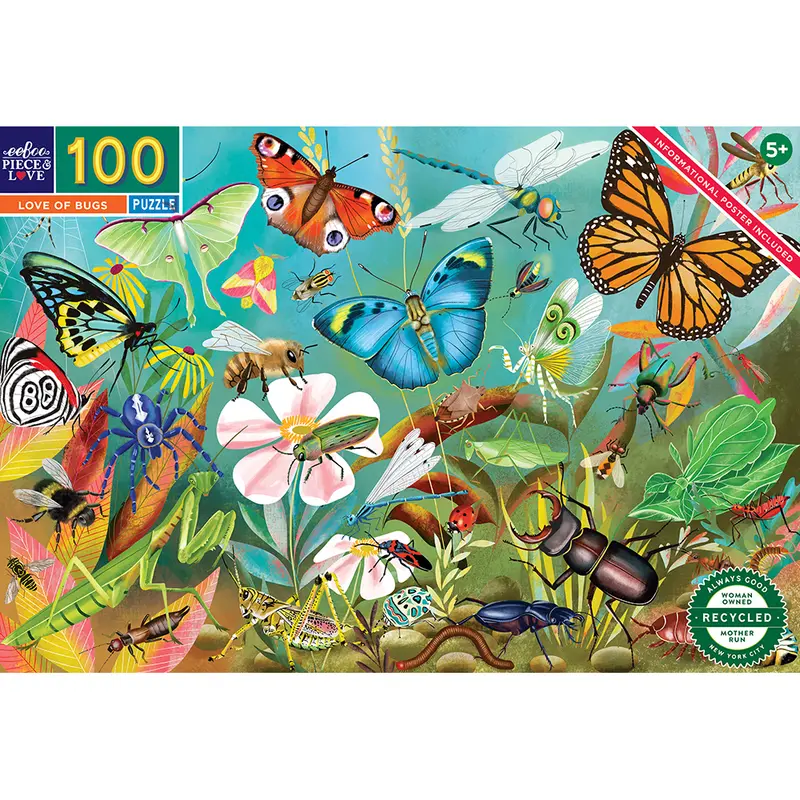 Puslespil, insekter, 100 brikker