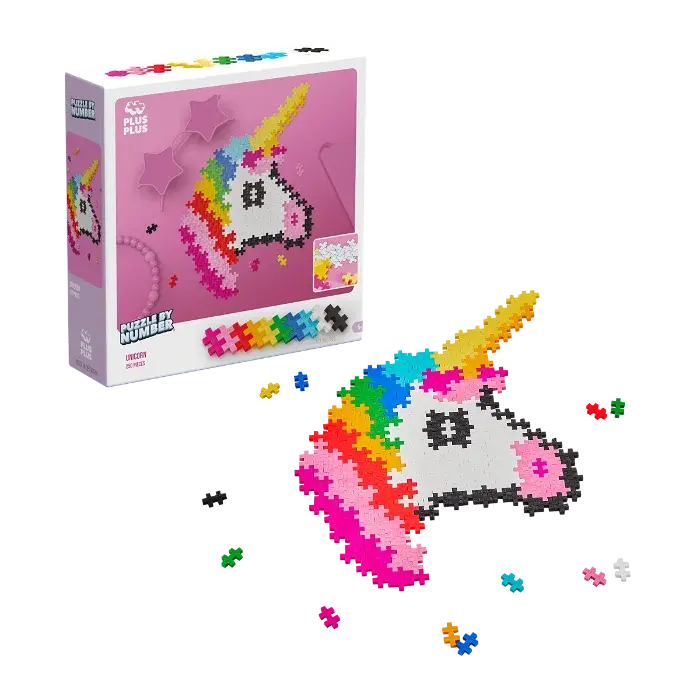 Puzzle by number, unicorn