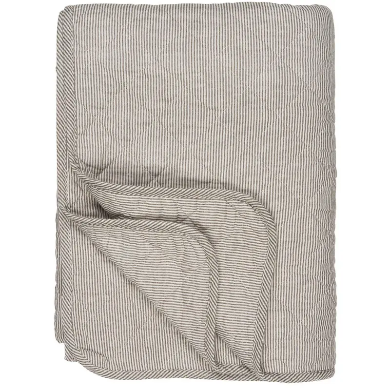 Quilt hvide og jordfarvede mælkedrengestriber