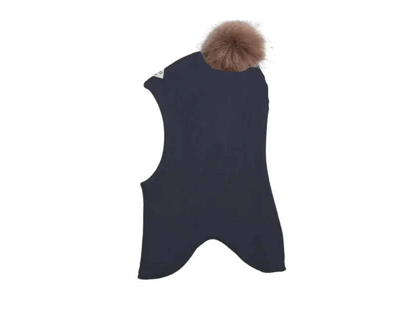 Racing Kids Uld Rund Elefanthue m/kvast Navy