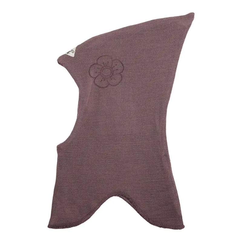 Racing Kids Uld Spids Elefanthue m/blomst Dusty purple