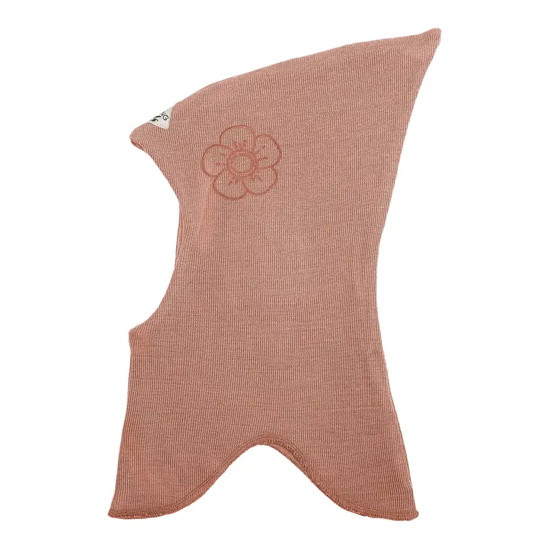 Racing Kids Uld Spids Elefanthue m/blomst Dusty Rose