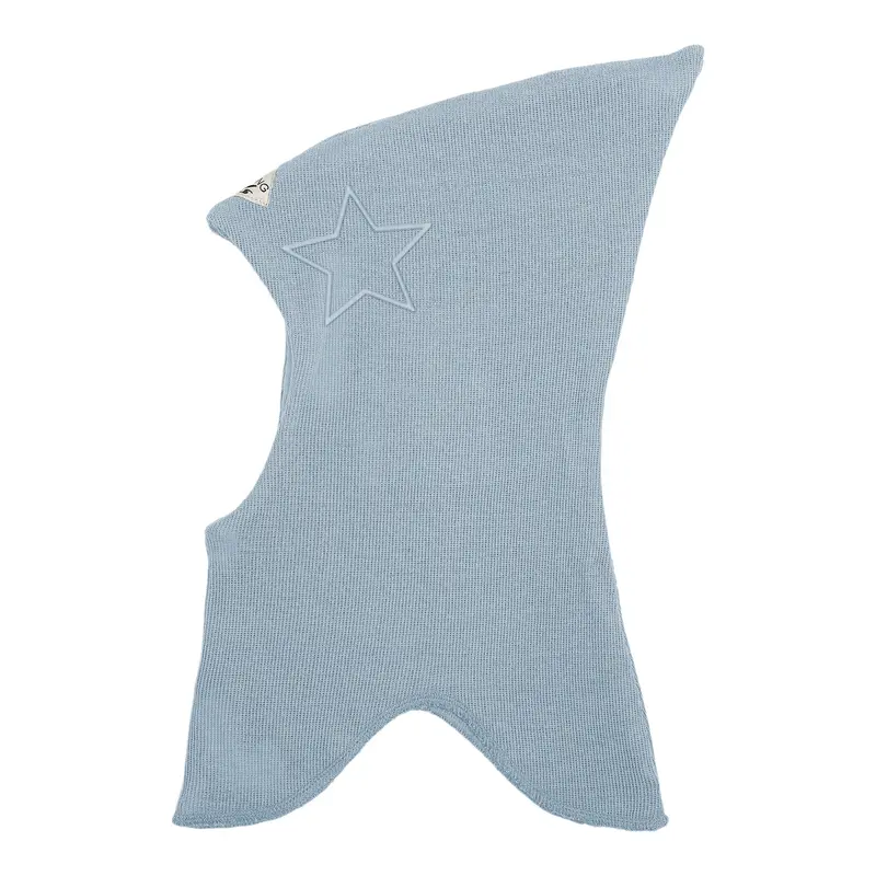 Racing Kids Uld Spids Elefanthue m/Stjerne Dusty Sky blue