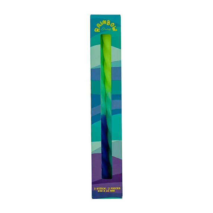 Rainbow Studio Twisted 2-pack | Stearinlys