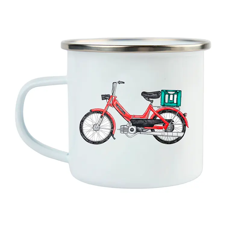 Red Maxi Enamel Mug | Kop | Jern
