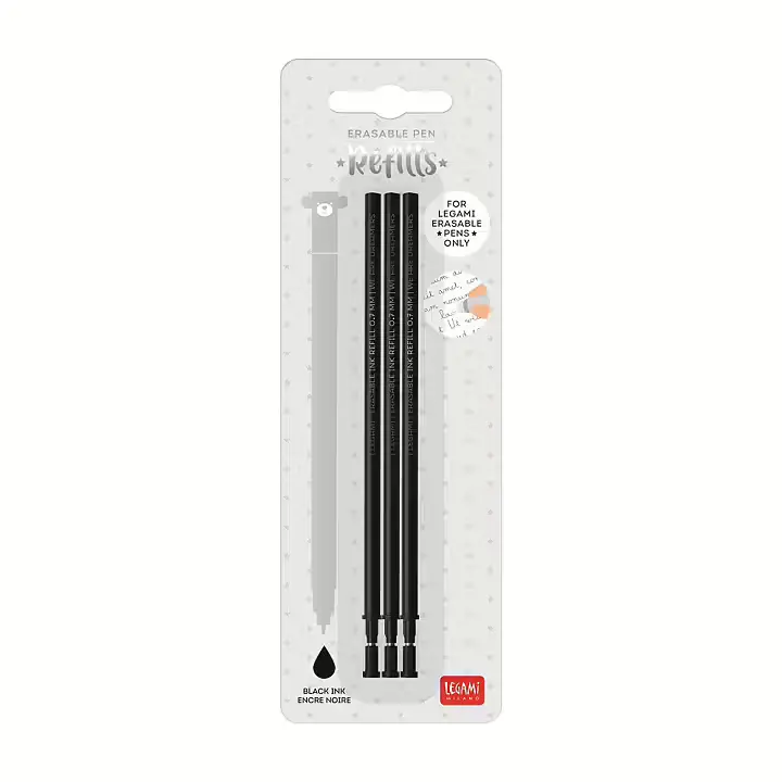 Refills til Erasable gel pens / 3 stk. / Sort