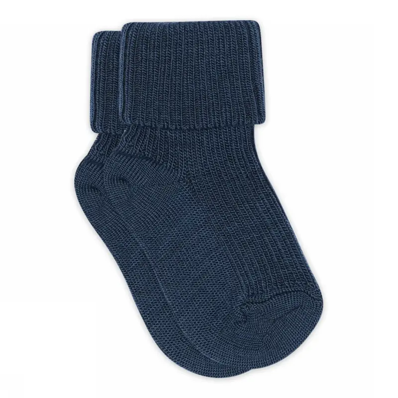 Ribsok, Uld, Dark Denim