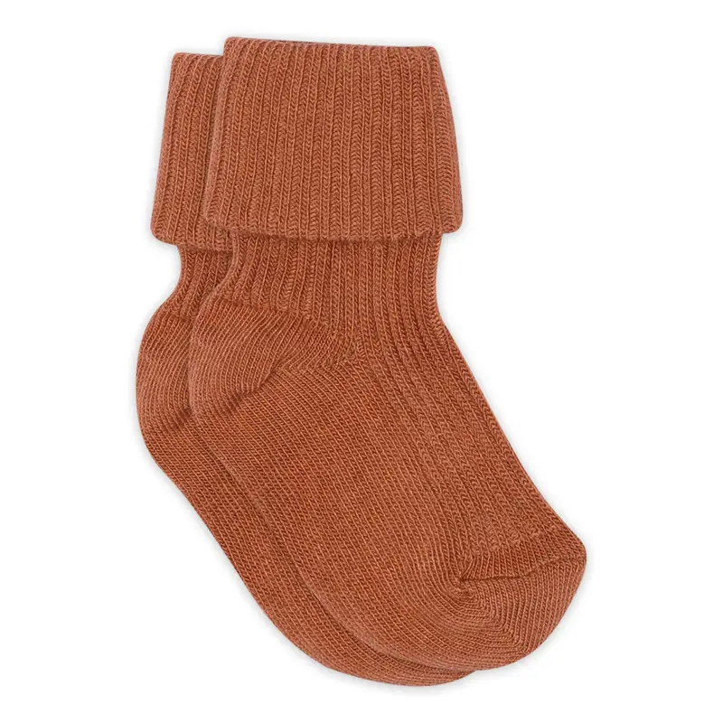 Ribsokker, Bomuld, Copper Brown