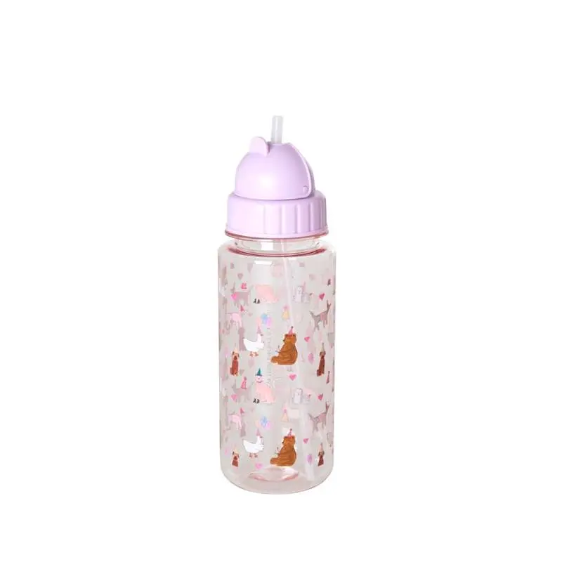 RICE Drikkedunk med Sugerørsfunktion - Party Animal - 500 ml. - Rosa