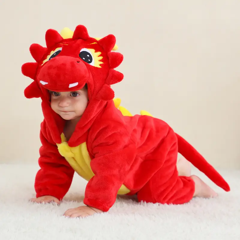 Rød Dinosaur Børnekostume