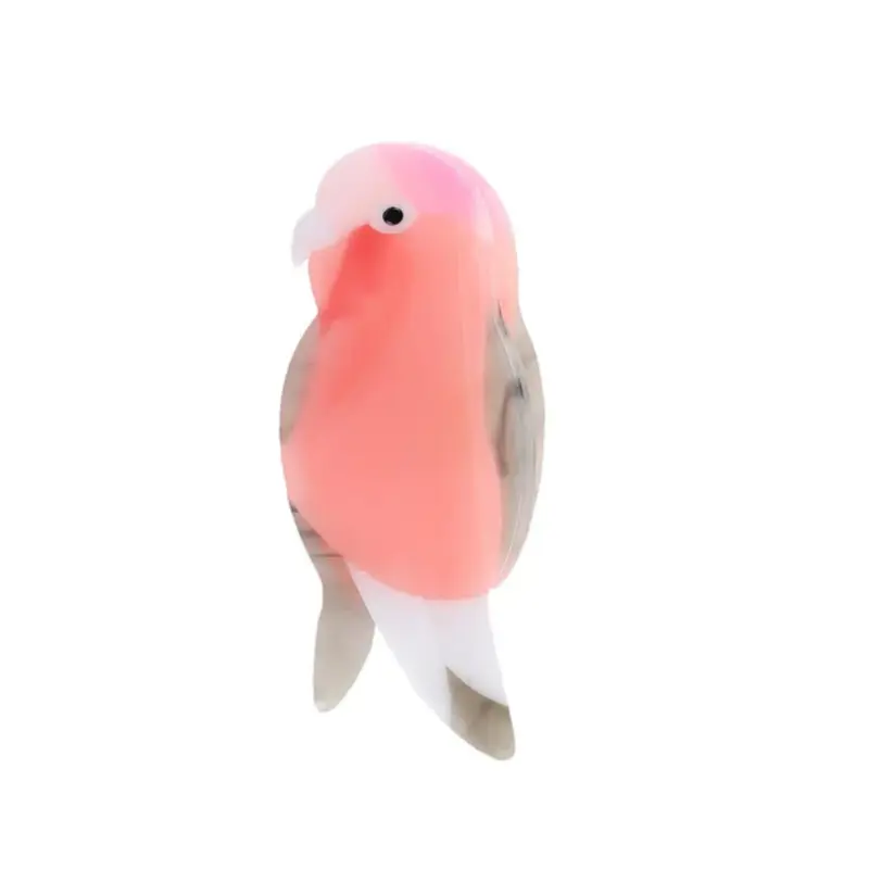 Rødhals Fugl Hårklemme / Rosa