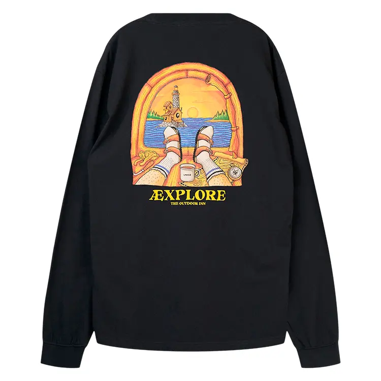 Room with a View Boxfit LS T-shirt | Langærmet T-shirt | Unisex | Bomuld