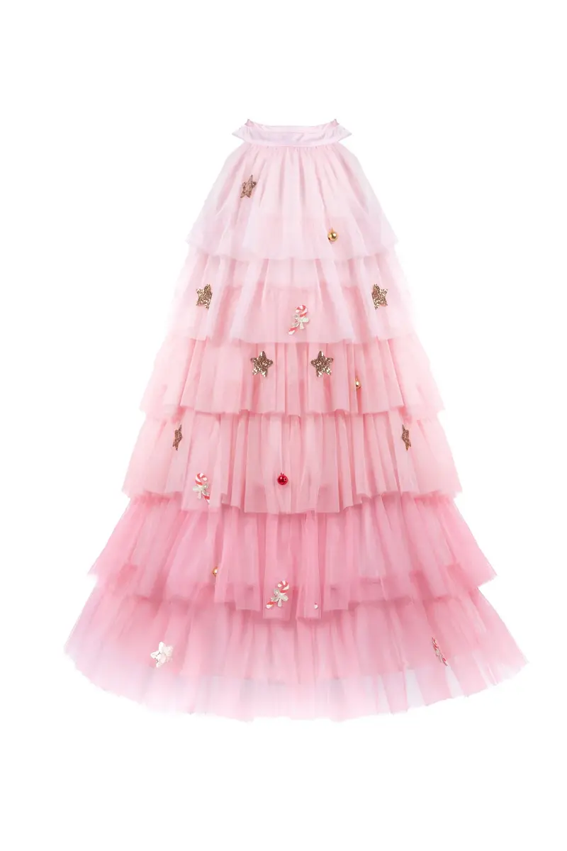 Rosa juletrækjole, 3-4 år