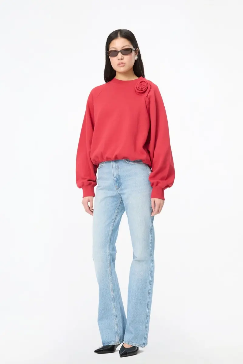 Rotate - Flower Sweat Crewneck 1168942240 - 2240 Scooter Red