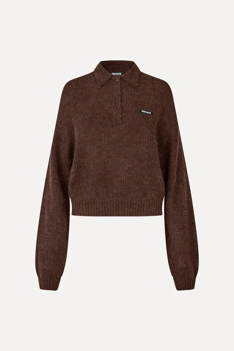 Rotate - Fluffy Knit Polo 1172071667 - 1667 Molé