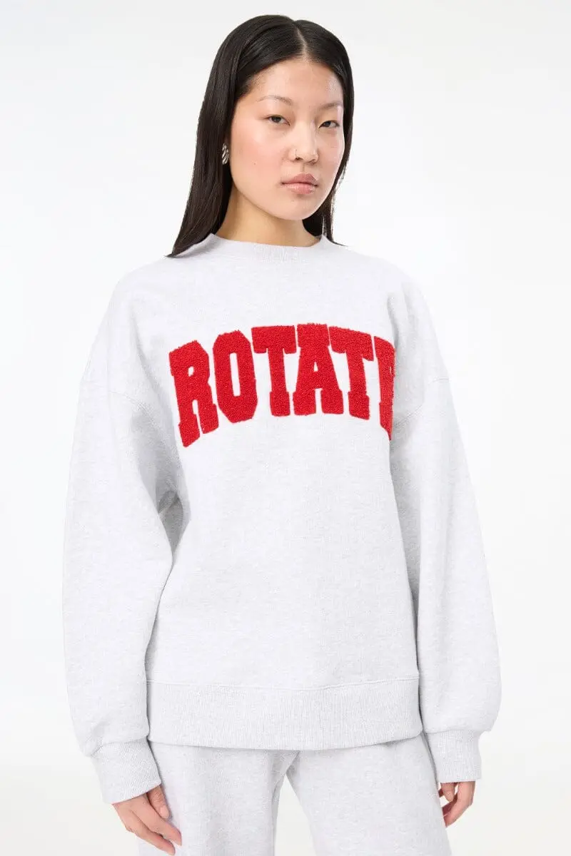 Rotate - Heavy Sweat Crewneck 1163701472 - 1472 Light Grey Melange