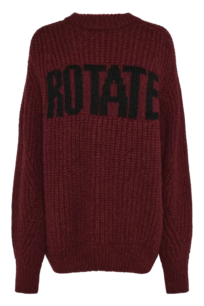 Rotate - Knitted Logo Sweater 1164492694 - 2694 Winetasting