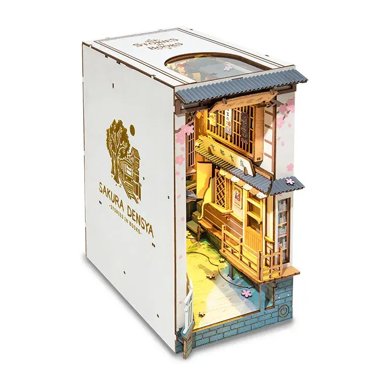 Sakura Densya Book Nook 340 brikker 3D-puslespil