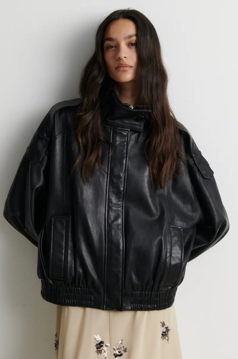 Second Female - Aluka Leather Jacket 61307 - 8001 Black