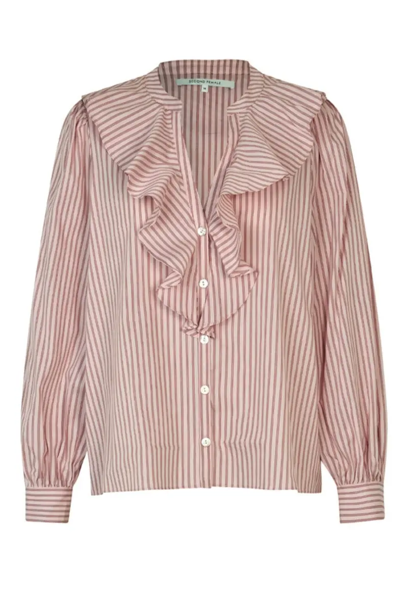 Second Female - Becka Frill Shirt  60094 - 9408 Sepia Rose
