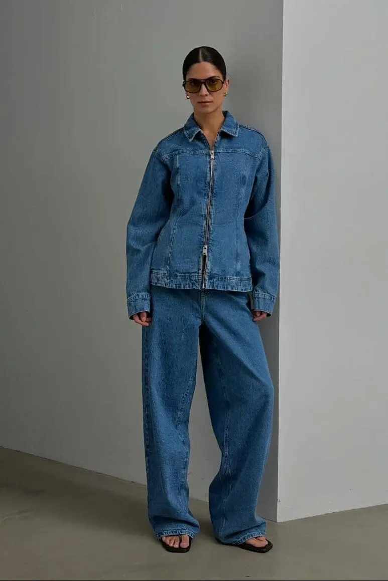 Second Female - Belton Barrel Denim Jeans 60442 - 5997 Blue denim