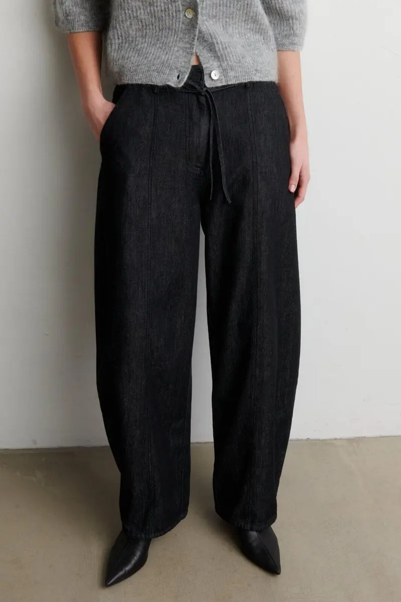 Second Female - Dera Denim Cargo Trousers 61090 - 8001 Black