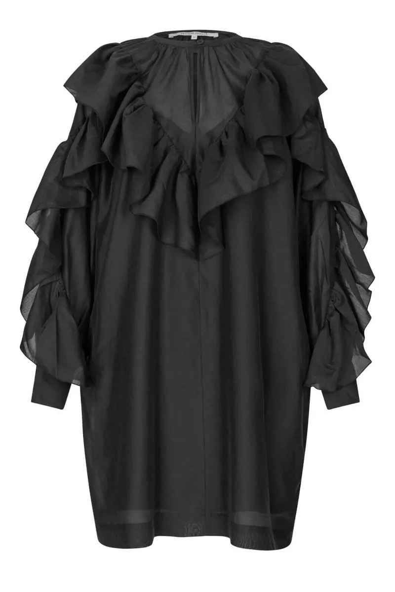 Second Female - Dream Ruffle Dress 60330 - 8001 Black