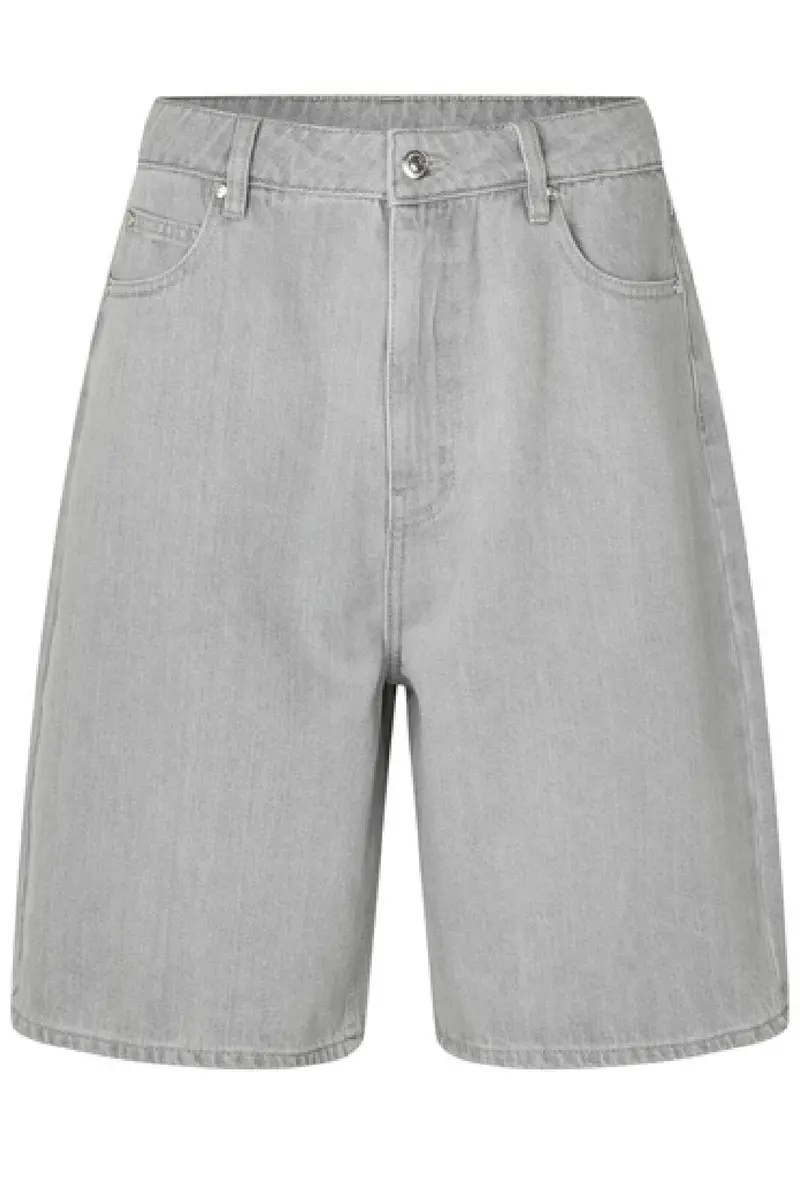 Second Female - Esso Bermuda Shorts 59780 - Light Grey Denim 7035