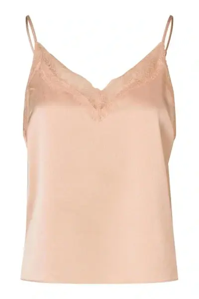 Second Female - Glimps Lace Strap Top 61196 - 3077 Cream Tan