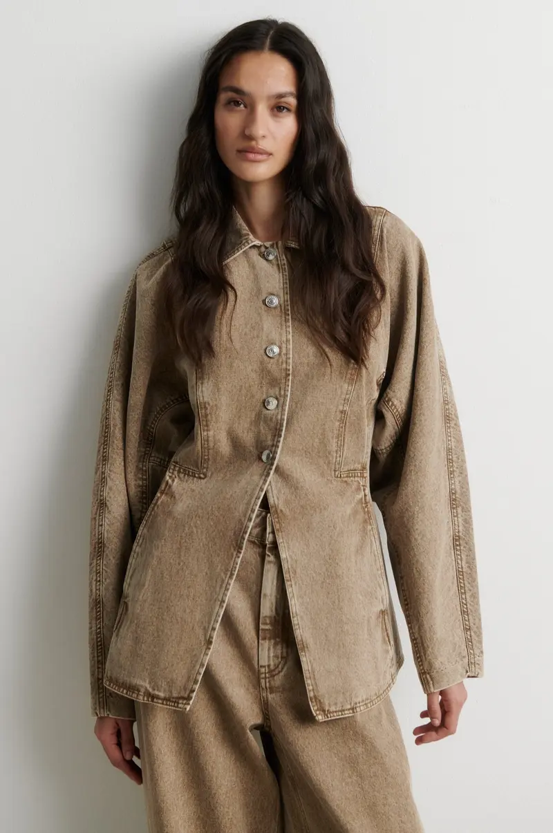 Second Female - Isana Fitted Denim Jacket 61291 - 6016 Camel