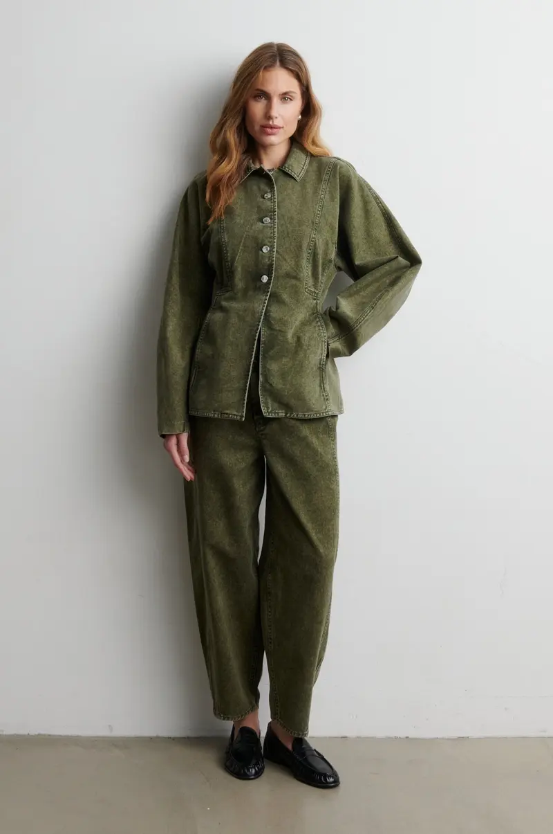 Second Female - Jaye Denim Barrel Jeans 60948 - 4117 Green Denim