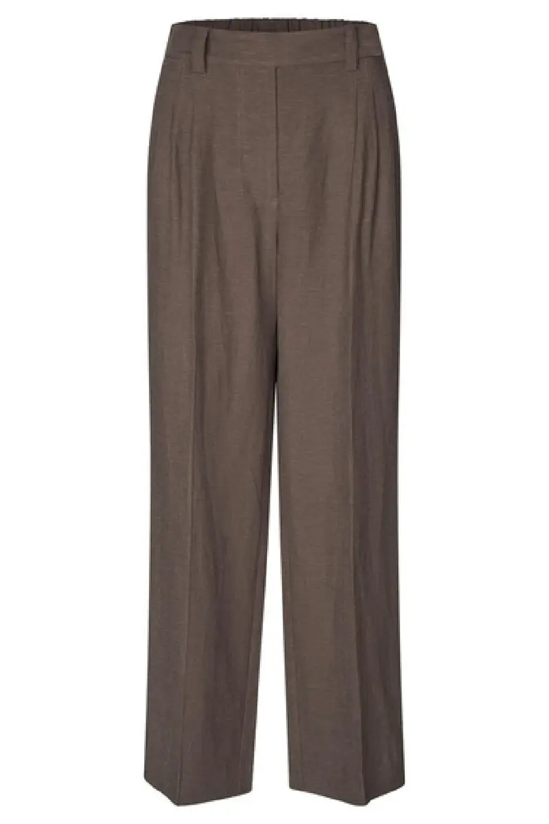 Second Female - Lino Trousers 57098 - Chocolate Brown 6139