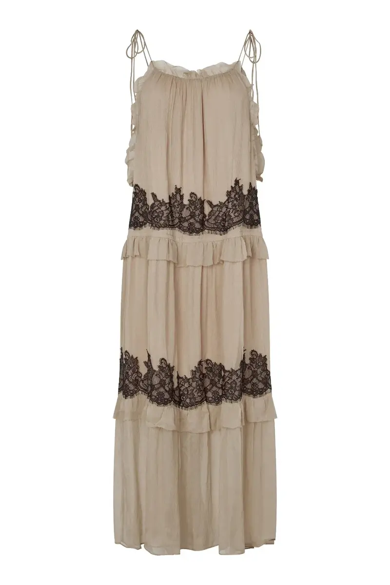 Second Female - Lynda Maxi Dress 60674 - 1047 Plaza Taupe