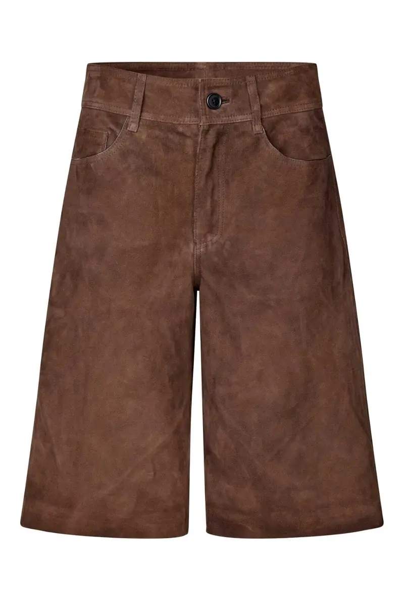 Second Female - Noormie Suede Shorts 59884 - 6139 Chocolate Brown