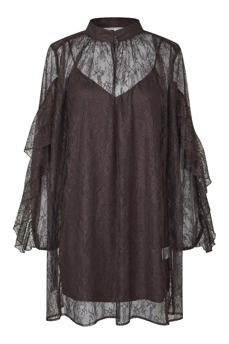 Second Female - Sybell Lace Dress 60508 - 6150 Chocolate Torte