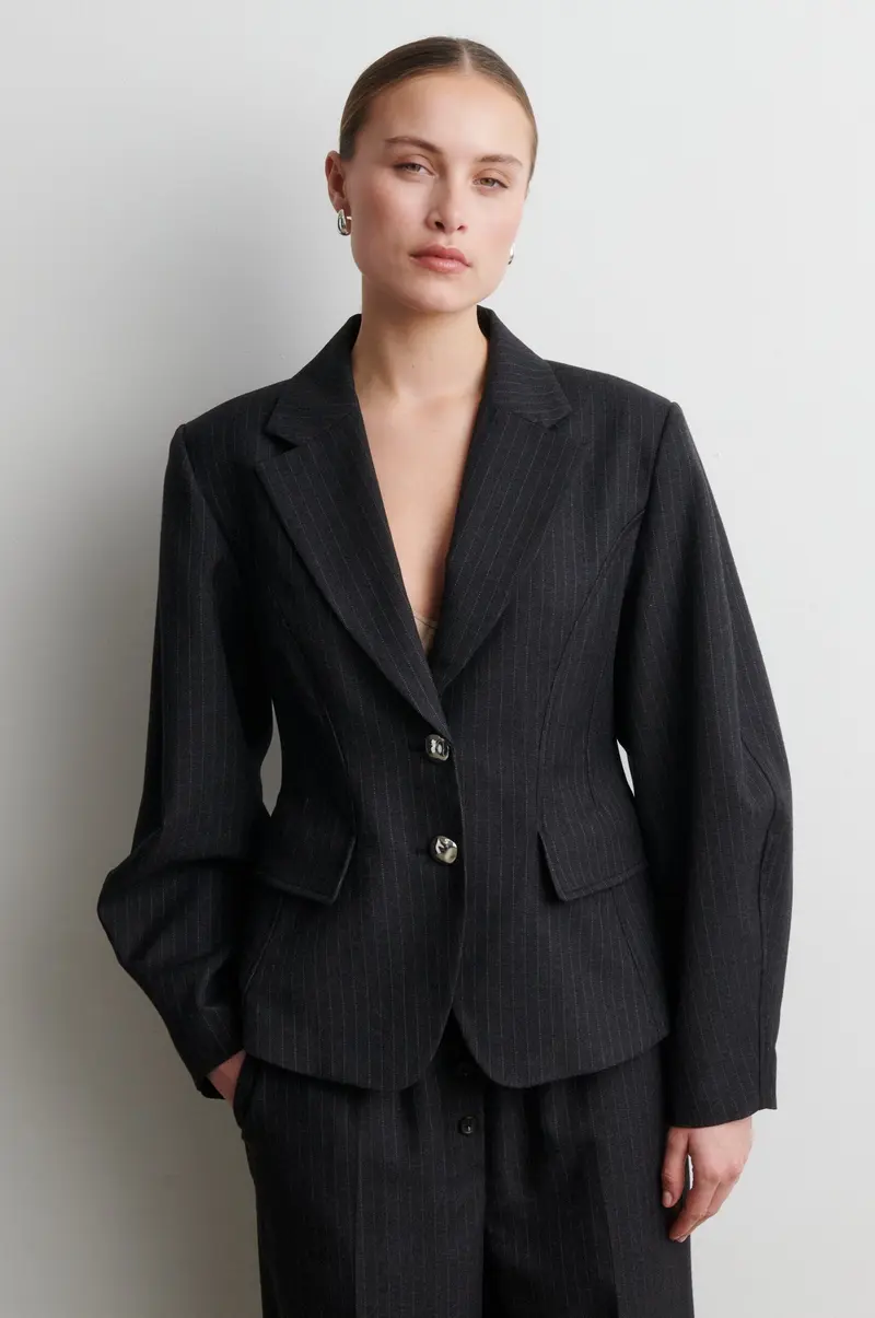 Second Female - Vienne Sculptured Blazer 60895 - 7003 Dark grey melange