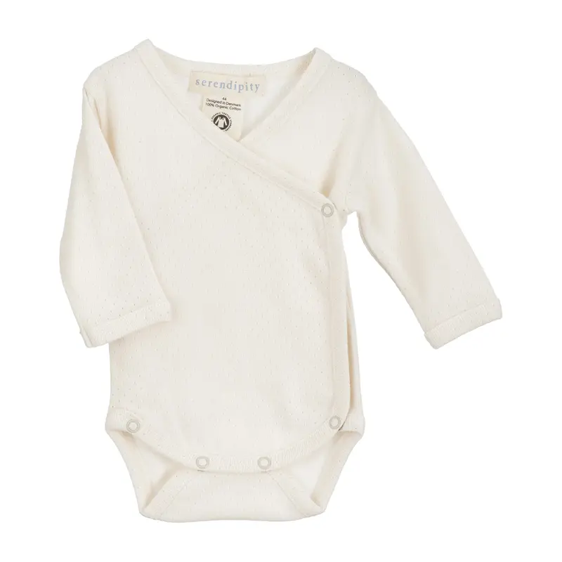 Serendipity Newborn Pointelle Wrap Body - Off-White