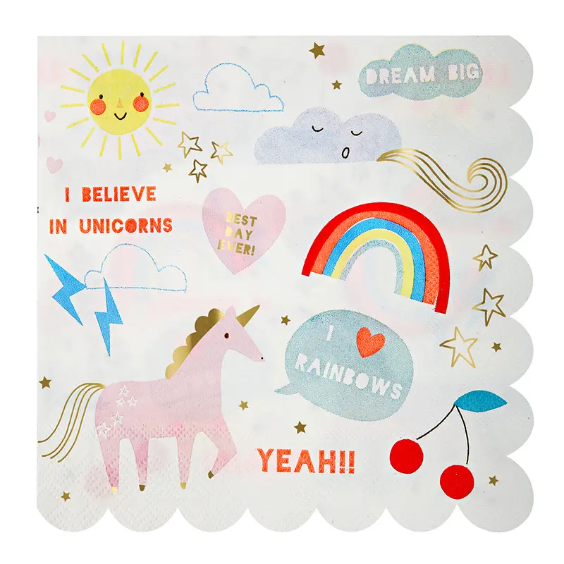 Servietter, rainbows and unicorns