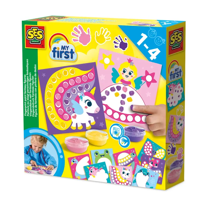 SES Creative - Min første - Fingermaling - Fantasi figurer