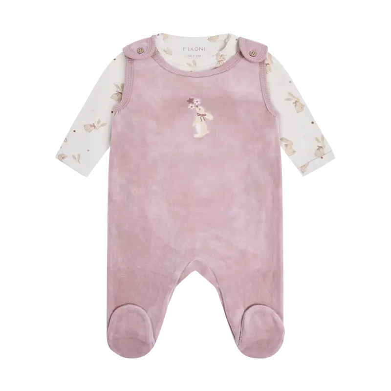 Set w. Body and Velour Romper - Keepsake Lilac