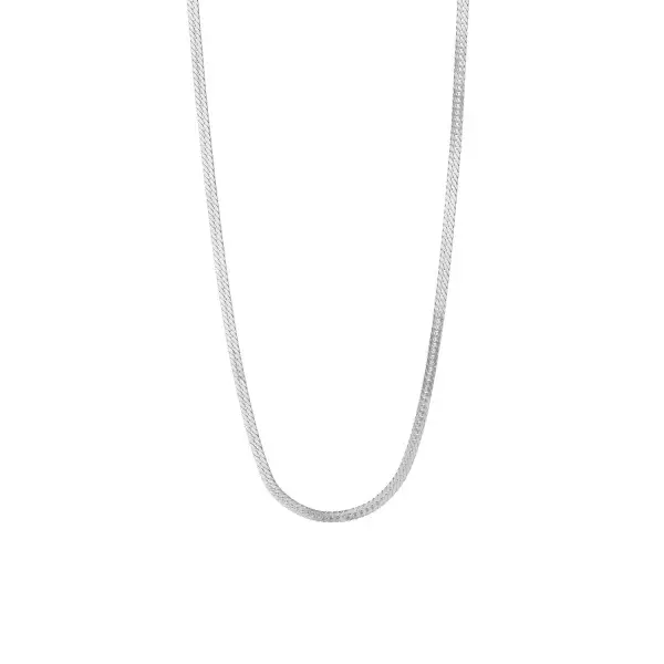 Short snake necklace silver