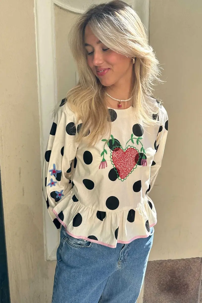Sissel Edelbo - Diana Top SE 1687 - Black Dot